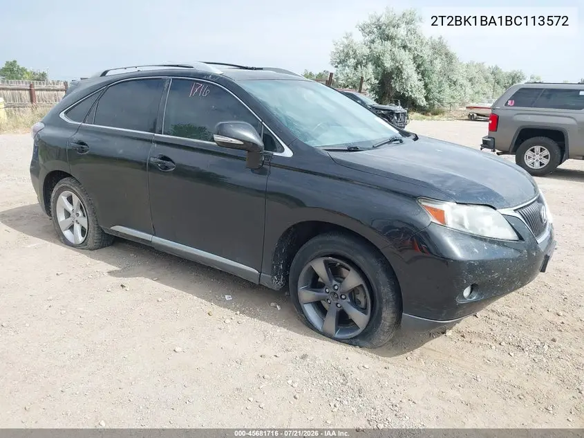 2011 Lexus Rx 350 VIN: 2T2BK1BA1BC113572 Lot: 45681716
