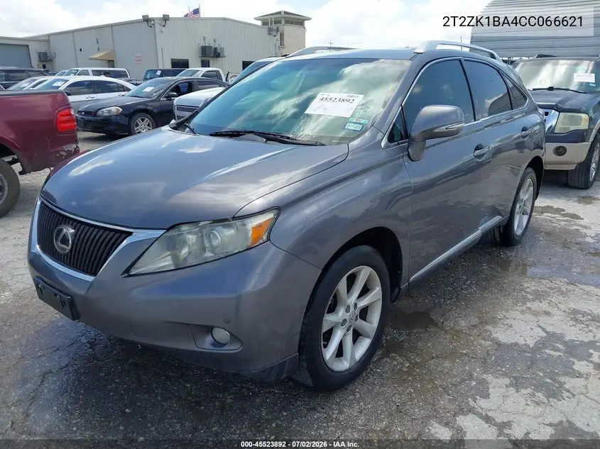 2012 Lexus Rx 350 VIN: 2T2ZK1BA4CC066621 Lot: 45523892