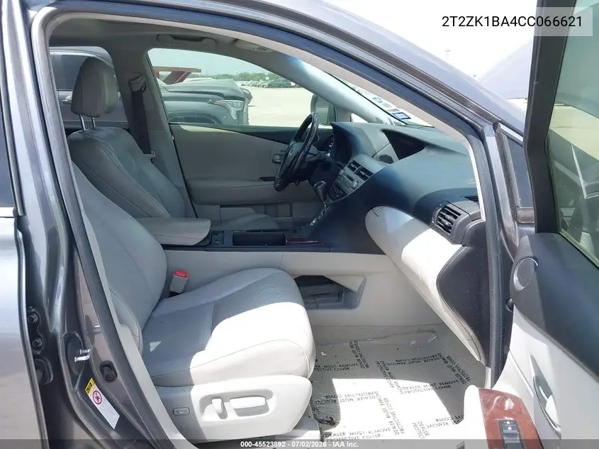 2012 Lexus Rx 350 VIN: 2T2ZK1BA4CC066621 Lot: 45523892