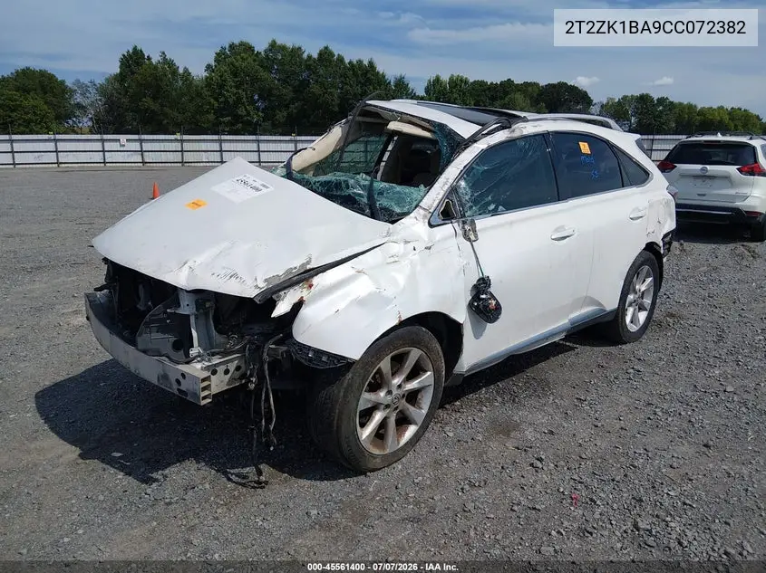 2012 Lexus Rx 350 VIN: 2T2ZK1BA9CC072382 Lot: 45561400