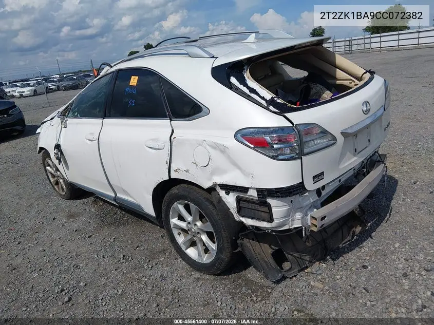2012 Lexus Rx 350 VIN: 2T2ZK1BA9CC072382 Lot: 45561400