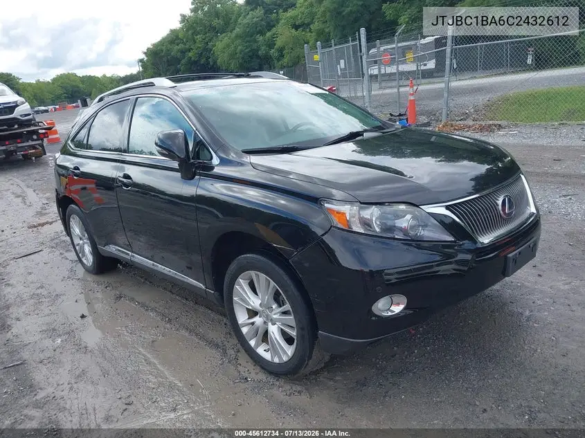 2012 Lexus Rx 450H VIN: JTJBC1BA6C2432612 Lot: 45612734
