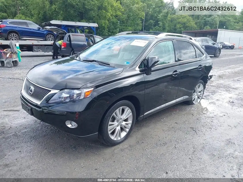 2012 Lexus Rx 450H VIN: JTJBC1BA6C2432612 Lot: 45612734