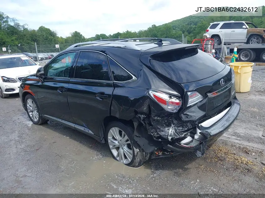 2012 Lexus Rx 450H VIN: JTJBC1BA6C2432612 Lot: 45612734