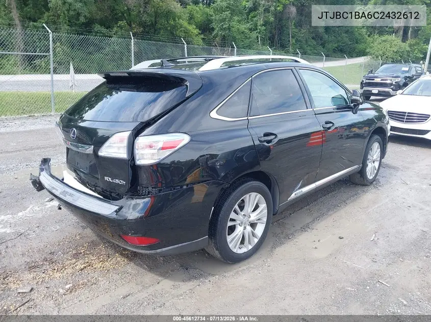 2012 Lexus Rx 450H VIN: JTJBC1BA6C2432612 Lot: 45612734