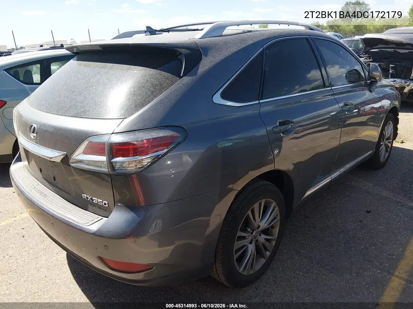 2013 Lexus Rx 350 VIN: 2T2BK1BA4DC172179 Lot: 45314993