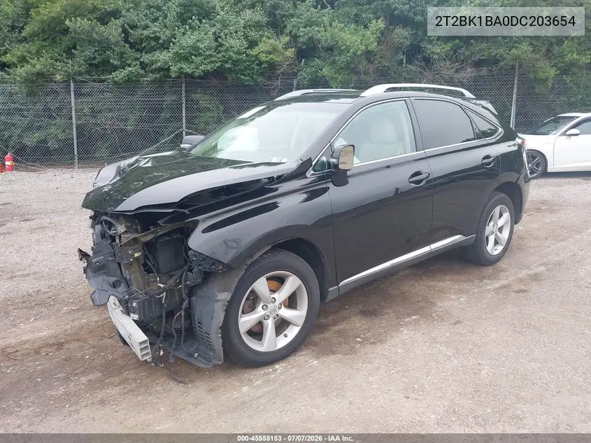 2013 Lexus Rx 350 VIN: 2T2BK1BA0DC203654 Lot: 45555153