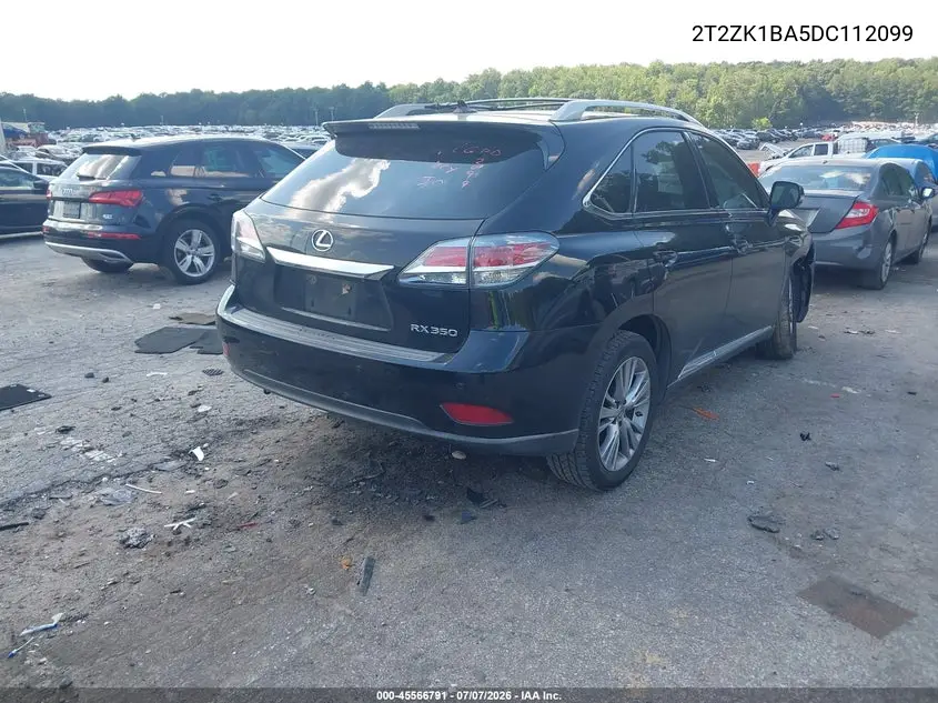 2013 Lexus Rx 350 VIN: 2T2ZK1BA5DC112099 Lot: 45566791