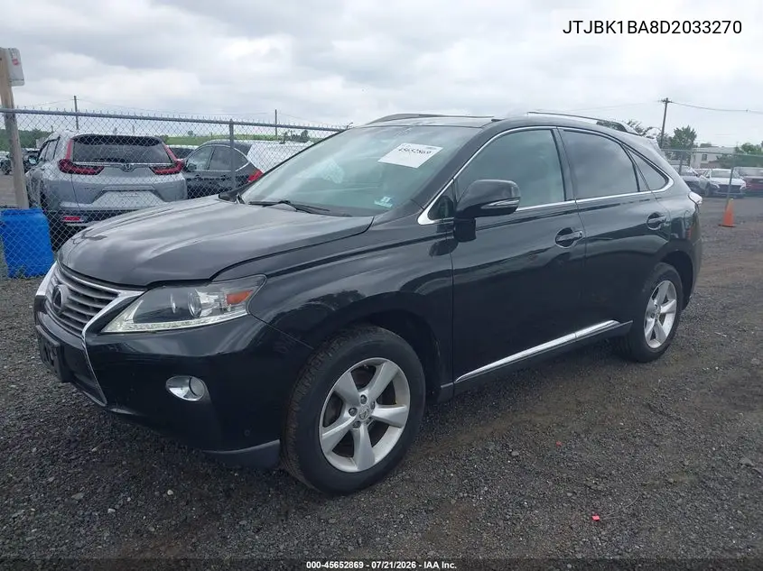 2013 Lexus Rx 350 VIN: JTJBK1BA8D2033270 Lot: 45652869