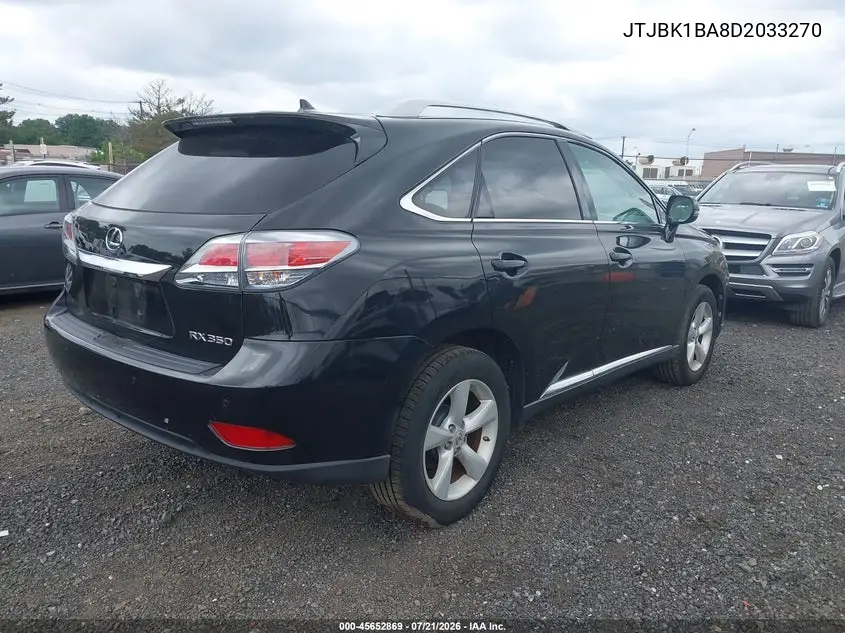 2013 Lexus Rx 350 VIN: JTJBK1BA8D2033270 Lot: 45652869