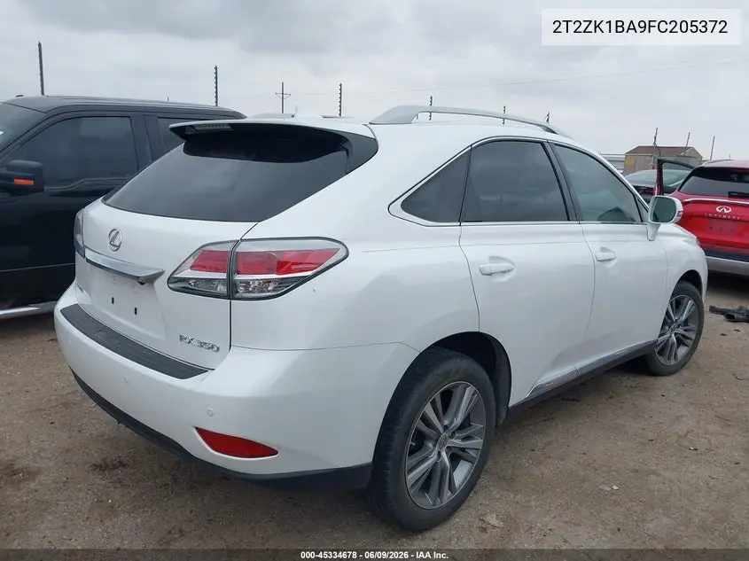 2015 Lexus Rx 350 VIN: 2T2ZK1BA9FC205372 Lot: 45334678