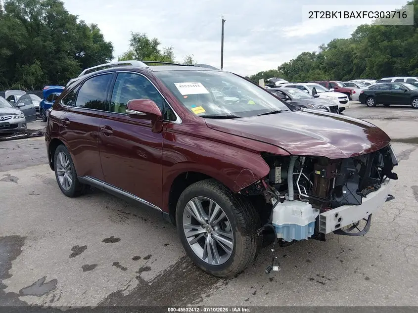2015 Lexus Rx 350 VIN: 2T2BK1BAXFC303716 Lot: 45532412