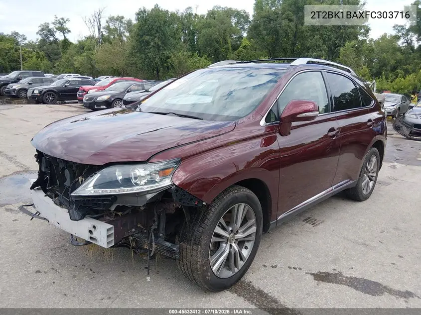 2015 Lexus Rx 350 VIN: 2T2BK1BAXFC303716 Lot: 45532412