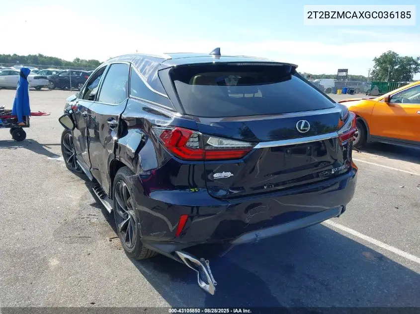 2T2BZMCAXGC036185 2016 Lexus Rx 350