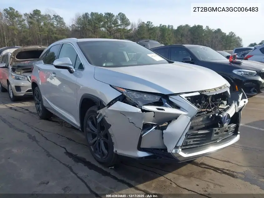 2T2BGMCA3GC006483 2016 Lexus Rx 450H