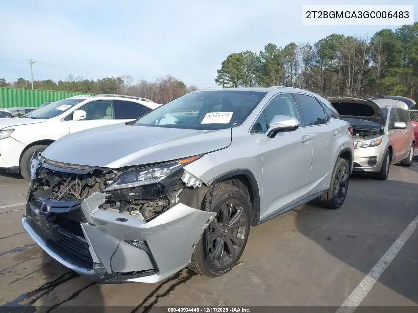 2T2BGMCA3GC006483 2016 Lexus Rx 450H