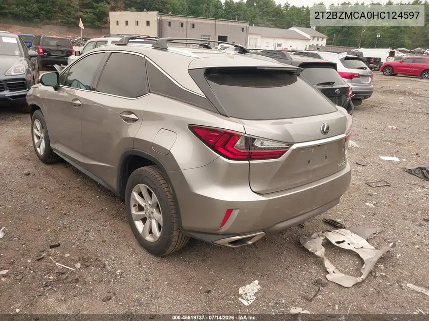 2017 Lexus Rx 350 VIN: 2T2BZMCA0HC124597 Lot: 45619737