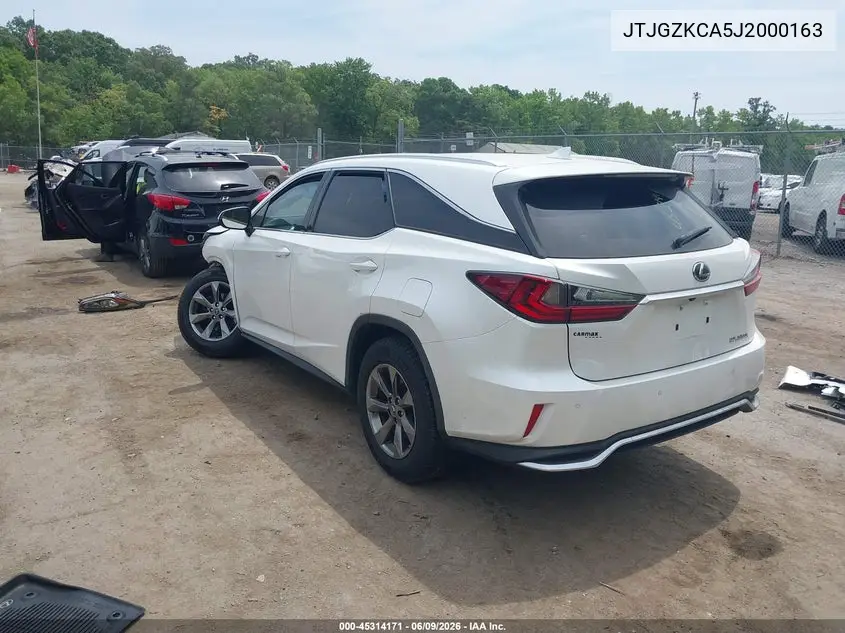 2018 Lexus Rx 350L Luxury/Premium VIN: JTJGZKCA5J2000163 Lot: 45314171