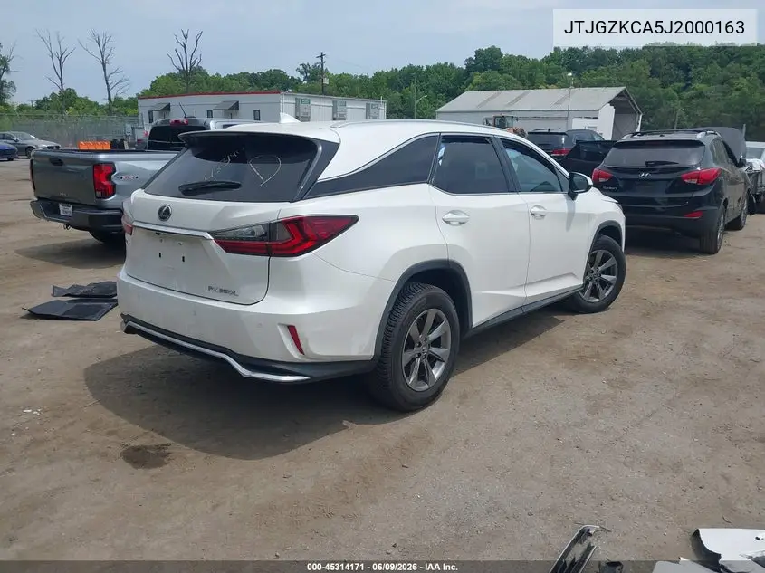 2018 Lexus Rx 350L Luxury/Premium VIN: JTJGZKCA5J2000163 Lot: 45314171