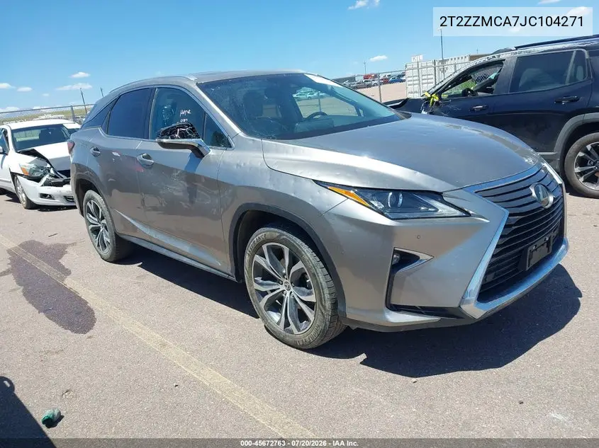 2018 Lexus Rx 350 VIN: 2T2ZZMCA7JC104271 Lot: 45672763