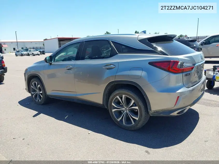 2018 Lexus Rx 350 VIN: 2T2ZZMCA7JC104271 Lot: 45672763