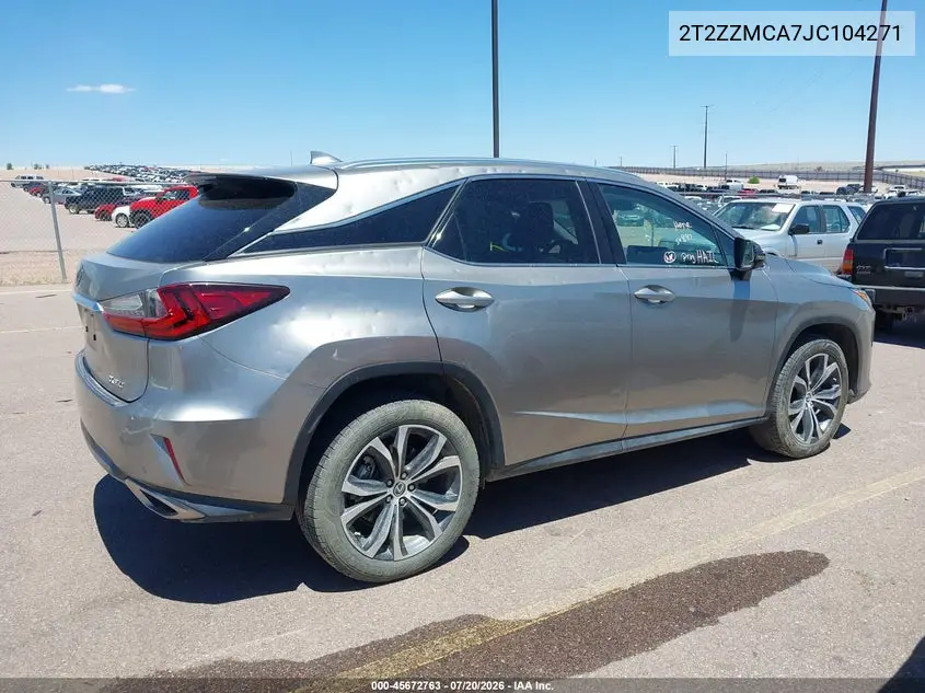 2018 Lexus Rx 350 VIN: 2T2ZZMCA7JC104271 Lot: 45672763