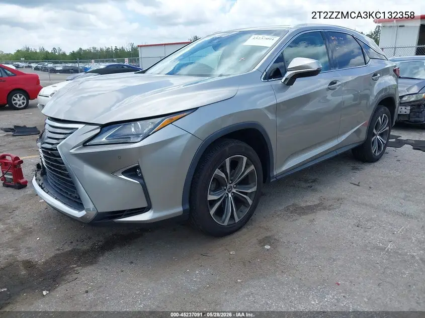 2019 Lexus Rx 350 VIN: 2T2ZZMCA3KC132358 Lot: 45237091