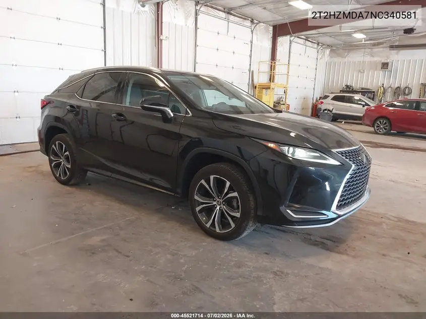 2022 Lexus Rx 350 VIN: 2T2HZMDA7NC340581 Lot: 45521714