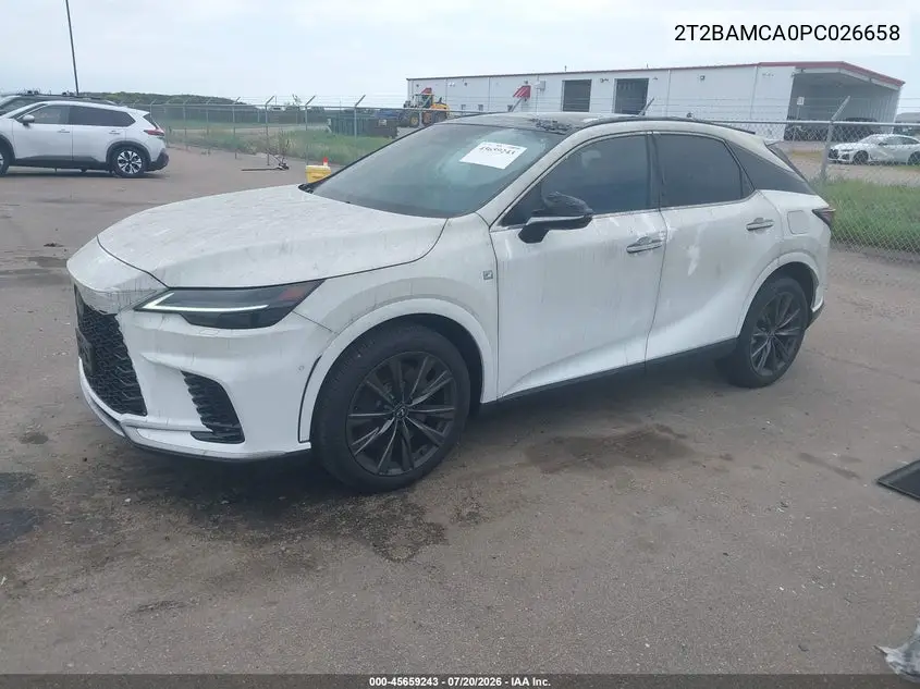 2023 Lexus Rx 350 F Sport Handling VIN: 2T2BAMCA0PC026658 Lot: 45659243