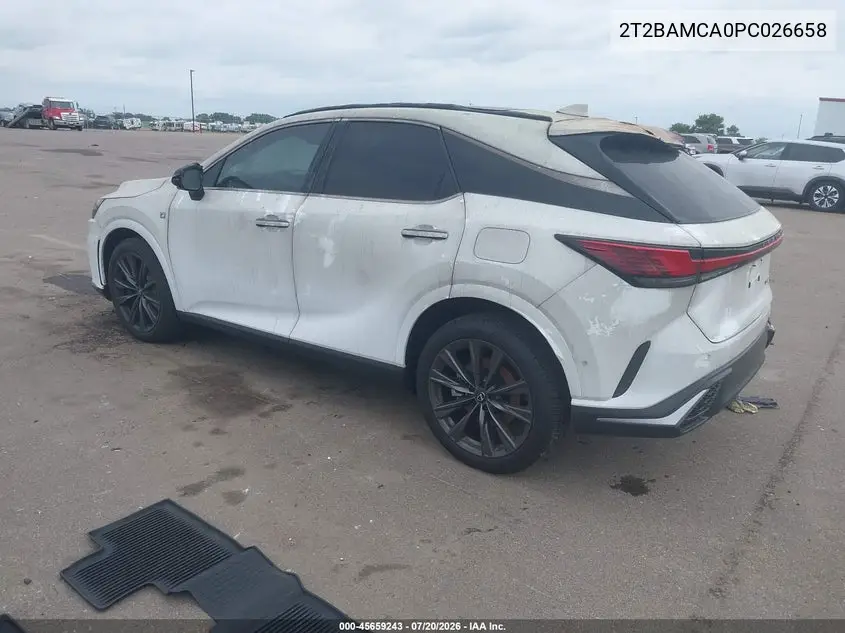 2023 Lexus Rx 350 F Sport Handling VIN: 2T2BAMCA0PC026658 Lot: 45659243