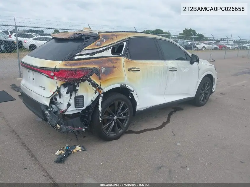 2023 Lexus Rx 350 F Sport Handling VIN: 2T2BAMCA0PC026658 Lot: 45659243