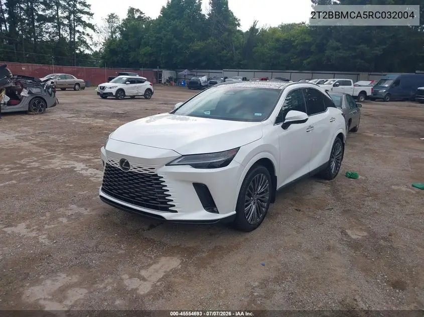 2024 Lexus Rx 350H Luxury VIN: 2T2BBMCA5RC032004 Lot: 45554693
