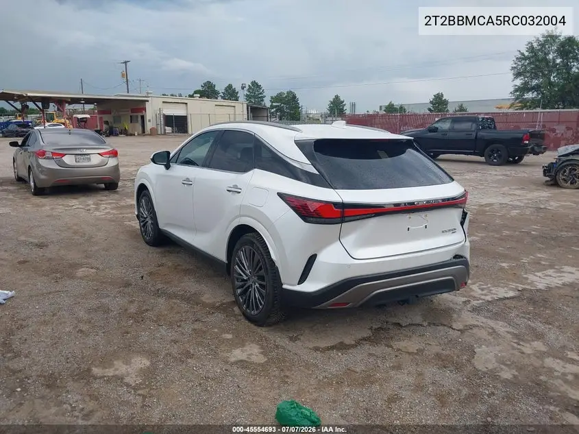 2024 Lexus Rx 350H Luxury VIN: 2T2BBMCA5RC032004 Lot: 45554693