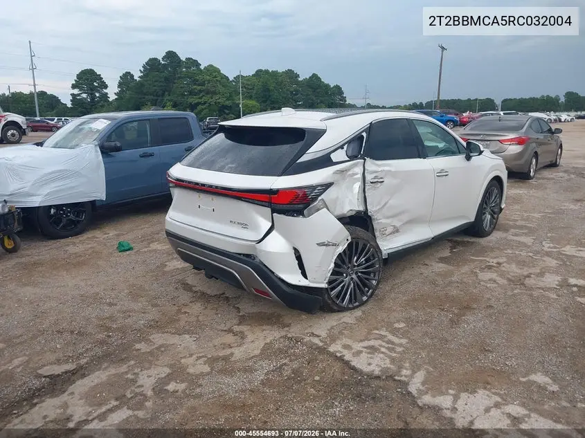 2024 Lexus Rx 350H Luxury VIN: 2T2BBMCA5RC032004 Lot: 45554693