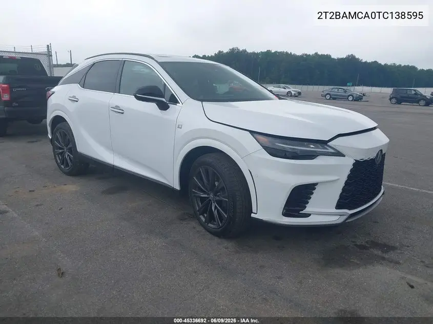 2026 Lexus Rx 350 F Sport Handling VIN: 2T2BAMCA0TC138595 Lot: 45336692