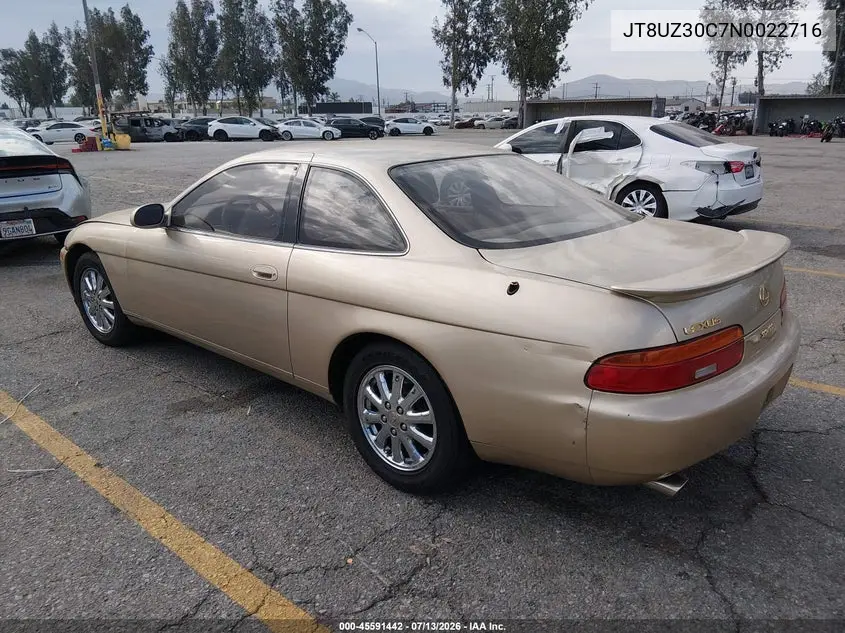 1992 Lexus Sc 400 VIN: JT8UZ30C7N0022716 Lot: 45591442