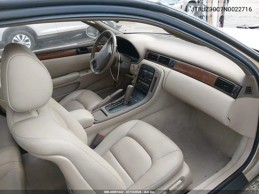 1992 Lexus Sc 400 VIN: JT8UZ30C7N0022716 Lot: 45591442