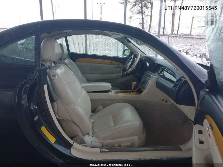 2002 Lexus Sc 430 VIN: JTHFN48Y720015545 Lot: 44316131