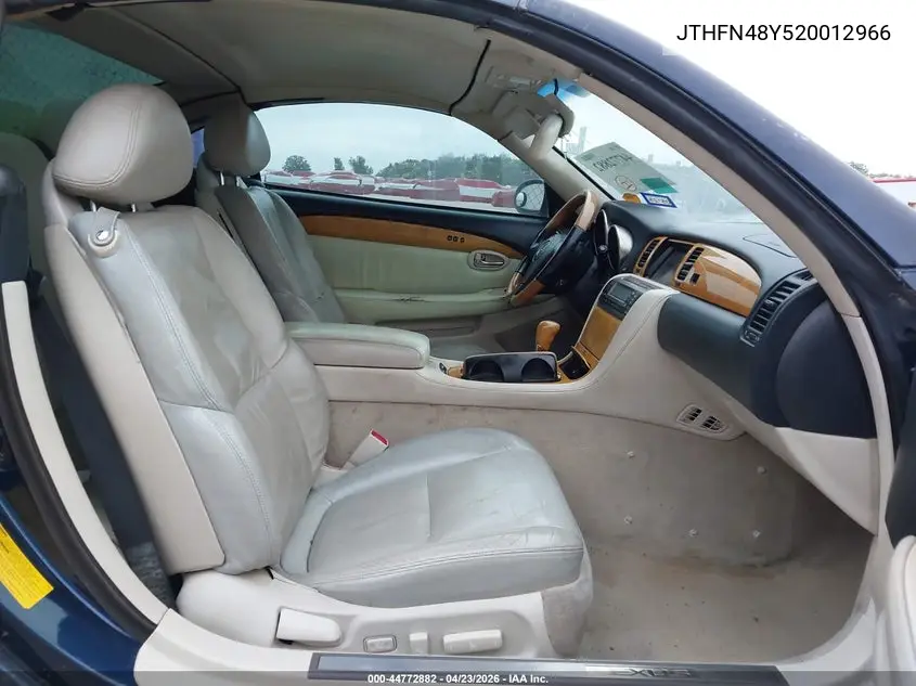 2002 Lexus Sc 430 VIN: JTHFN48Y520012966 Lot: 44772882