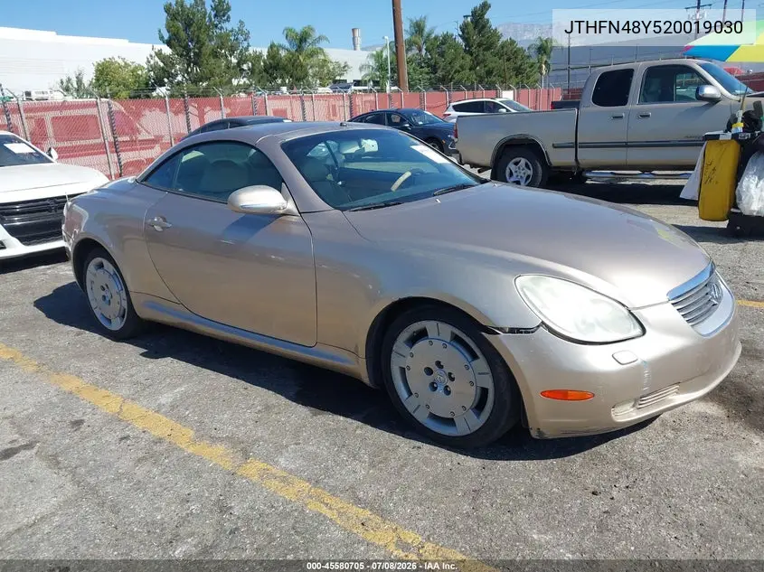 2002 Lexus Sc 430 VIN: JTHFN48Y520019030 Lot: 45580705