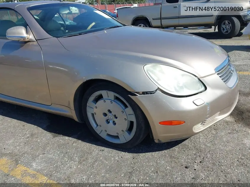 2002 Lexus Sc 430 VIN: JTHFN48Y520019030 Lot: 45580705
