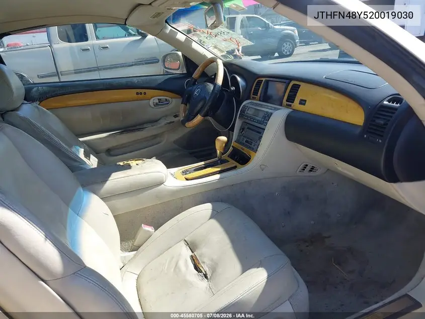 2002 Lexus Sc 430 VIN: JTHFN48Y520019030 Lot: 45580705