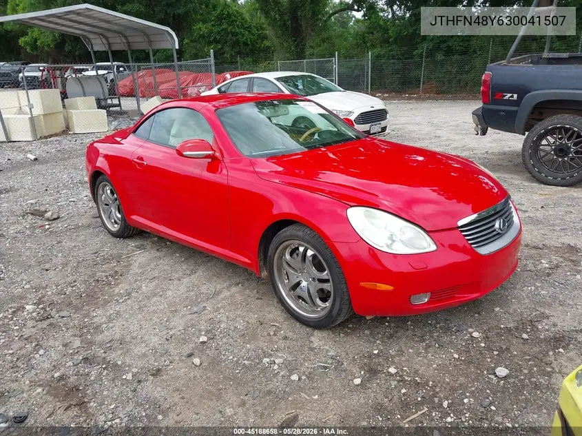 2003 Lexus Sc 430 VIN: JTHFN48Y630041507 Lot: 45188658