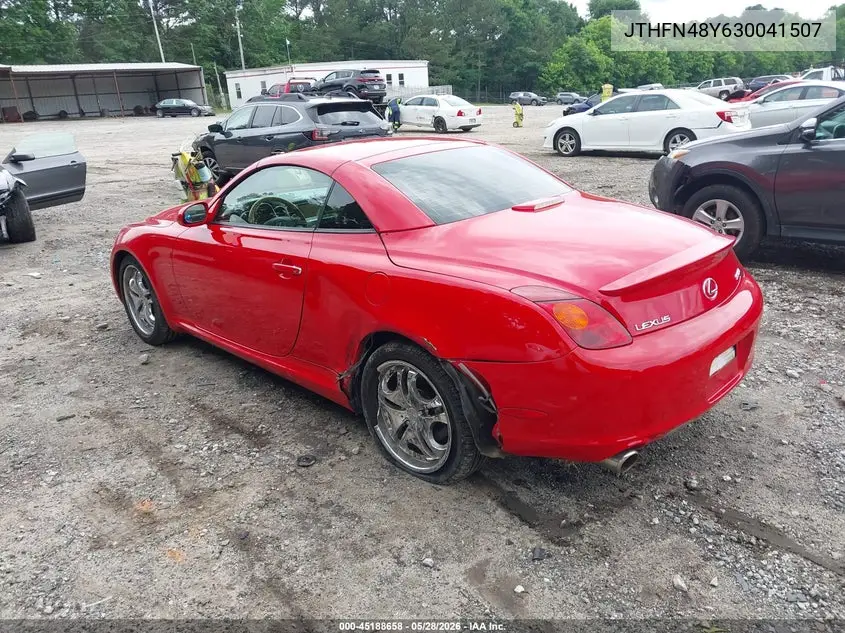2003 Lexus Sc 430 VIN: JTHFN48Y630041507 Lot: 45188658