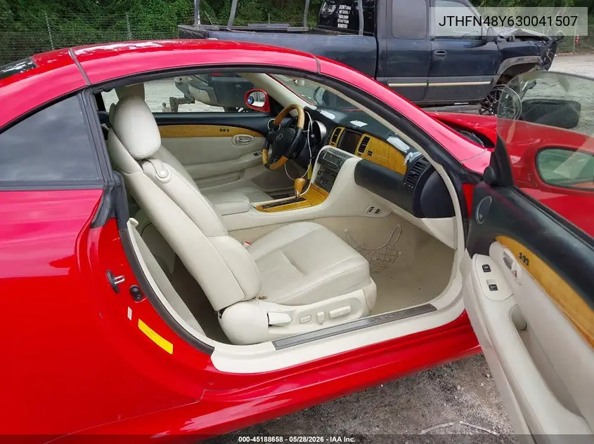 2003 Lexus Sc 430 VIN: JTHFN48Y630041507 Lot: 45188658