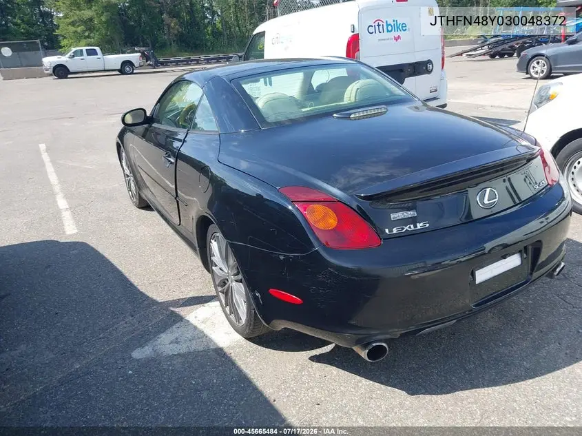 2003 Lexus Sc 430 VIN: JTHFN48Y030048372 Lot: 45665484