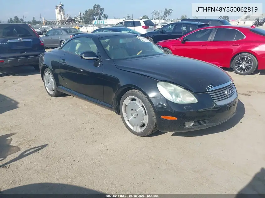 2005 Lexus Sc 430 VIN: JTHFN48Y550062819 Lot: 45111652