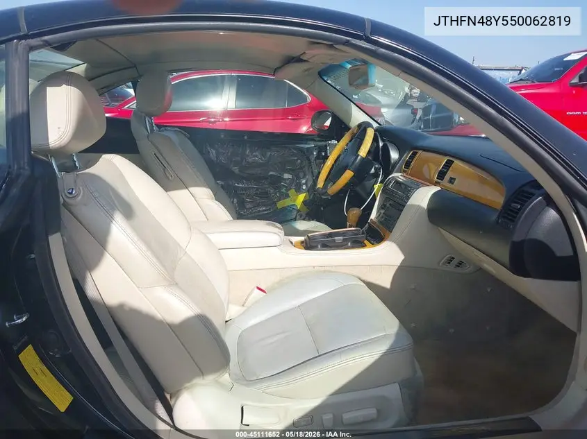 2005 Lexus Sc 430 VIN: JTHFN48Y550062819 Lot: 45111652