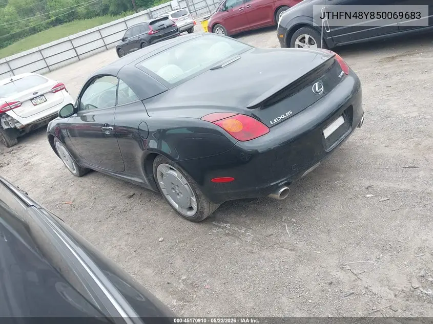 2005 Lexus Sc 430 VIN: JTHFN48Y850069683 Lot: 45170910