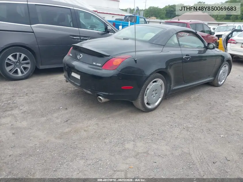 2005 Lexus Sc 430 VIN: JTHFN48Y850069683 Lot: 45170910